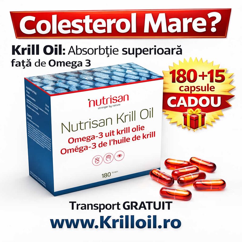 Colesterol Marit? Krill Oil 180+15 Capsule CADOU + Transport Gratuit